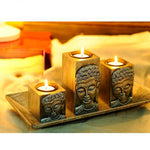 ZenGlow™ I Set de Porta Velas Buda Yoga Meditación