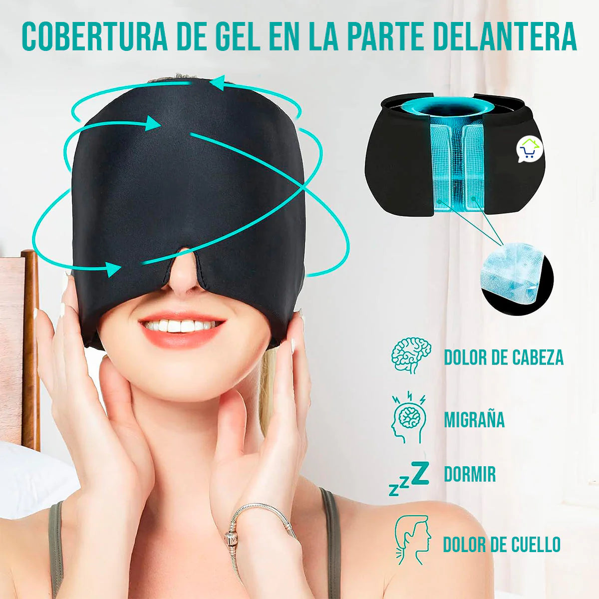 MigraRelief™ I Gorro de Gel para Dolor de Migraña