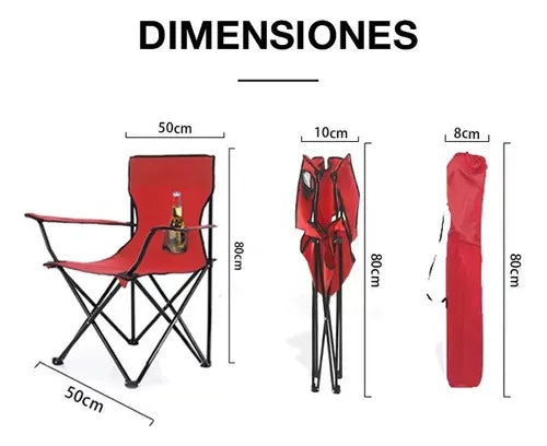 CampEase™ I Silla Plegable de Camping con Portavasos