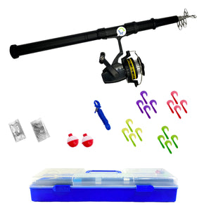 Kit Caña de Pescar Estuche Cenc02™ I Set Completo de Pesca para Aficionados y Expertos