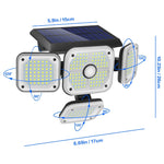 Lámpara Solar Sensor Giratorio™ I Lámpara de Exterior con Sensor y 4 Luces