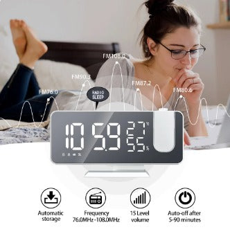 LumiTime™ I Reloj Despertador Digital con Proyección