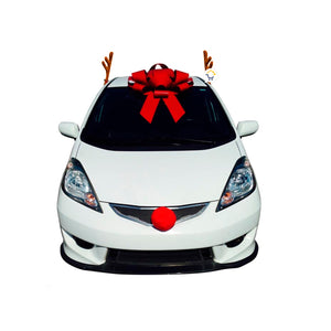 RenoCar™ I Cachitos y Nariz de Reno Navideño para Carro