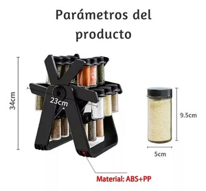 Porta Especiero 18 En 1 Giratorio™ | Organización y Estilo para tu Cocina