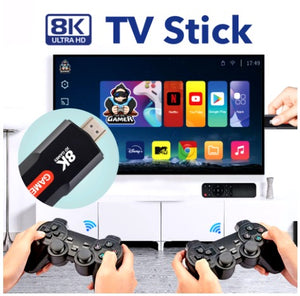 Game TV Stick 8K™ | Consola de Videojuegos Ultra HD 8K con Mandos Inalámbricos