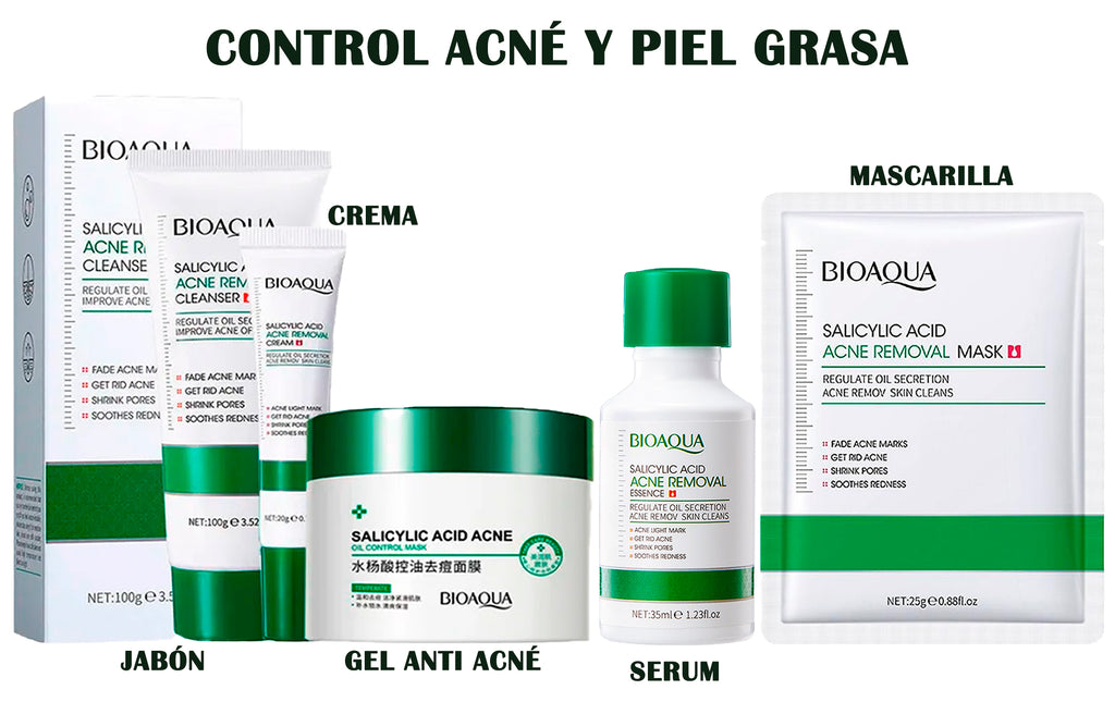 Bioaqua™ I Kit de Ácido Salicílico para Cuidado del Acné