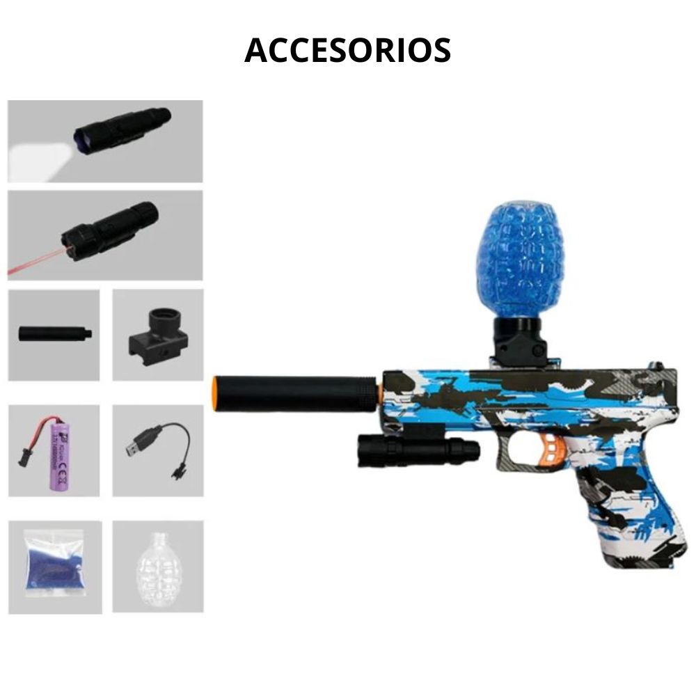 Pistola de Hidrogel™ | Pistola de Bolas de Agua con Disparo Automático o Semiautomático