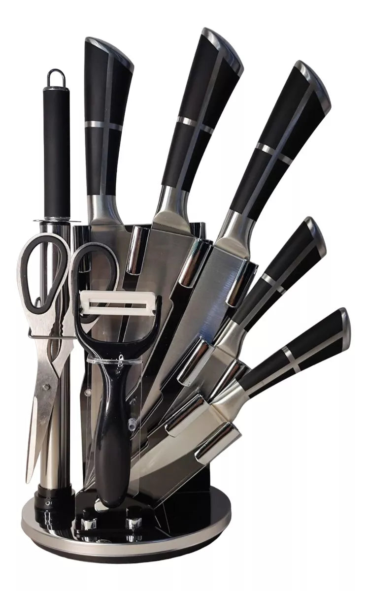 Set Cuchillos X8 Con Base™ | Rendimiento y Estilo en tu Cocina