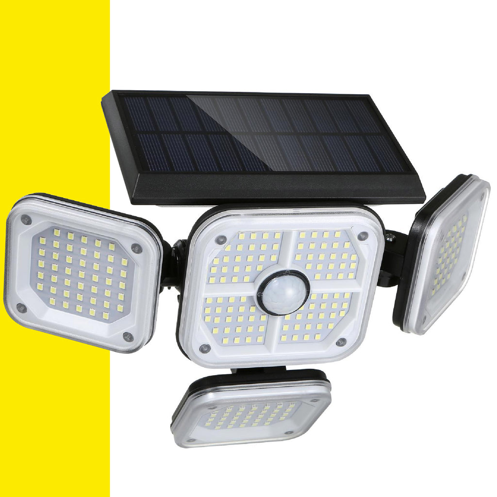 Lámpara Solar Sensor Giratorio™ I Lámpara de Exterior con Sensor y 4 Luces