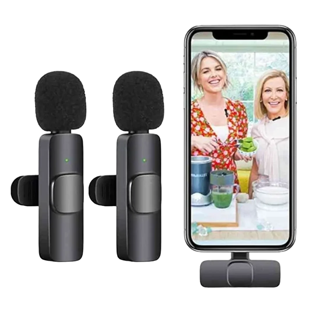 ClipMic™ I Micrófono Inalámbrico 2 en 1 Solapa para Celular